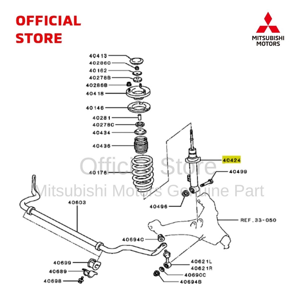 Foto Shock Depan Pajero Sport Shock Absorber FR SUSP [4062A124] Banda Aceh